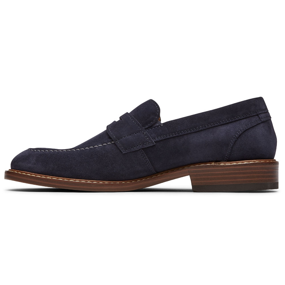 Rockport Loafers For Mens Navy - Kenton Penny - BG2158406